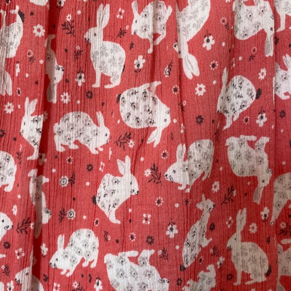 Mini Boden Ruffle Shoulder Summer Dress Rabbit Print 11-12 Y - Picture 2 of 6